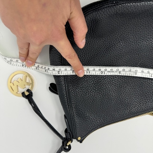 Michael Kors Black Leather Shoulder Purse - Picture 8 of 11